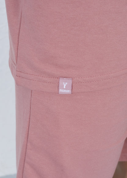 Men’s Oversized T-Shirt & Shorts Co-ord Set - Pink