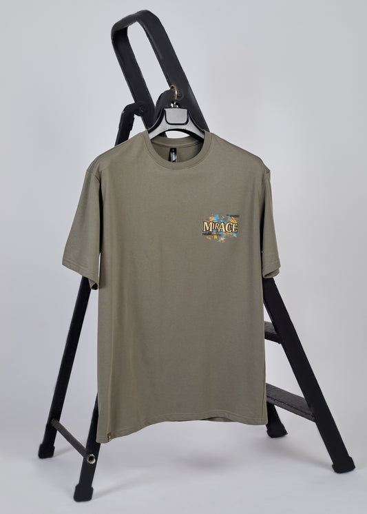 Men's Printed Oversized T-Shirt-Ferngreen