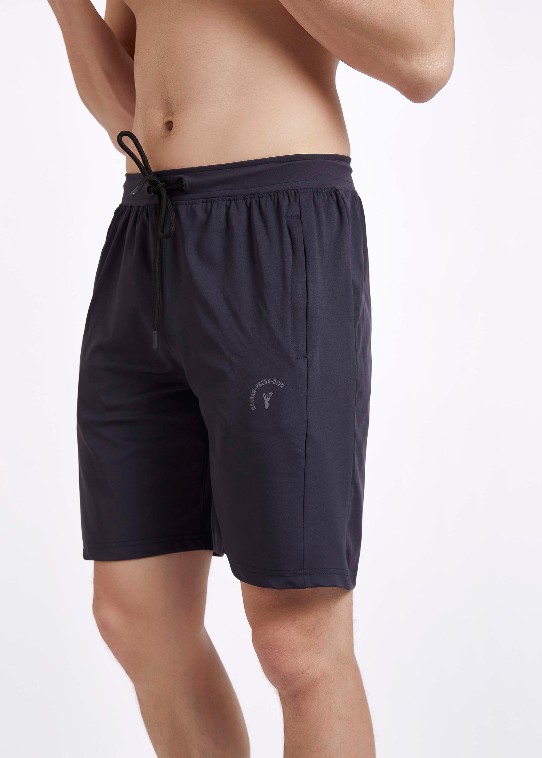 Sports Shorts Typographic Dark Gray