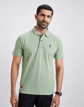 Slim Fit Pique Polo T-shirt - Pista