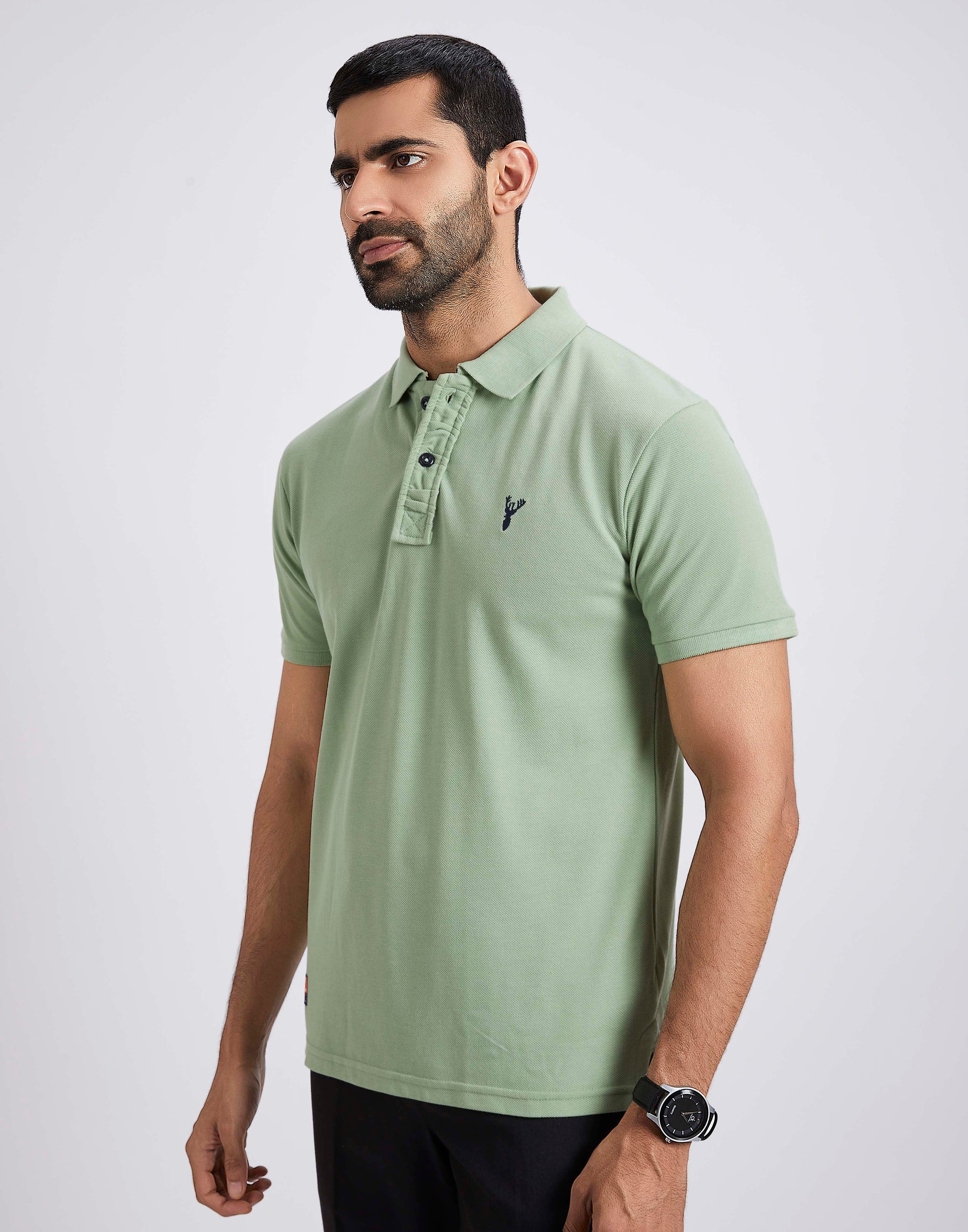 Slim Fit Pique Polo T-shirt - Pista