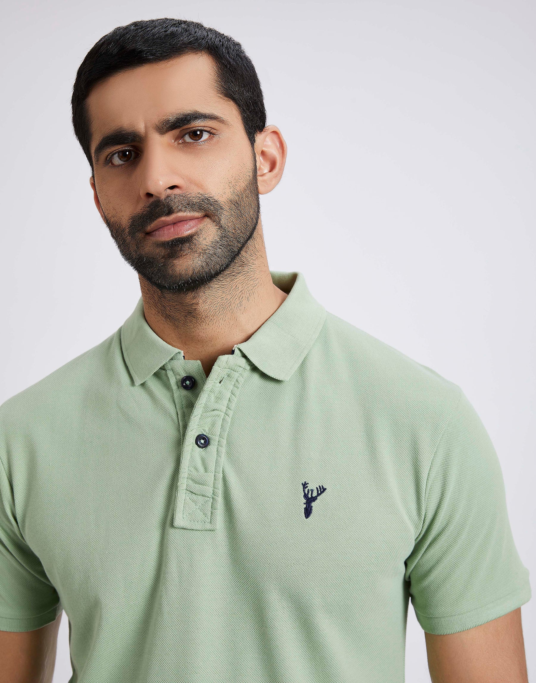 Slim Fit Pique Polo T-shirt - Pista