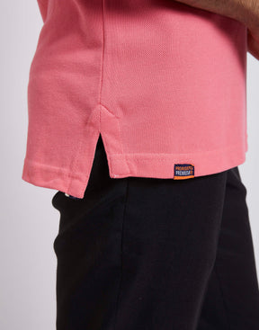 Slim Fit Pique Polo T-shirt - Light Pink