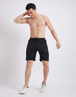 Sports Shorts Typographic Black