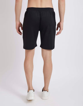 Sports Shorts Typographic Black