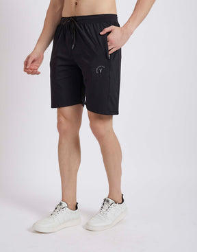 Sports Shorts Typographic Black