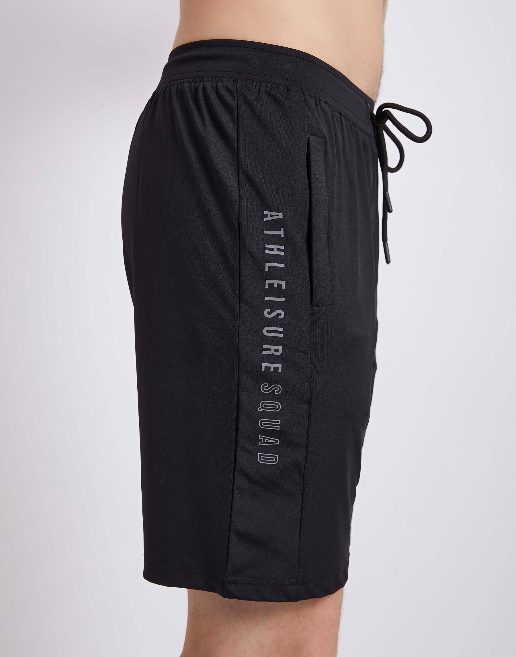 Sports Shorts Typographic Black