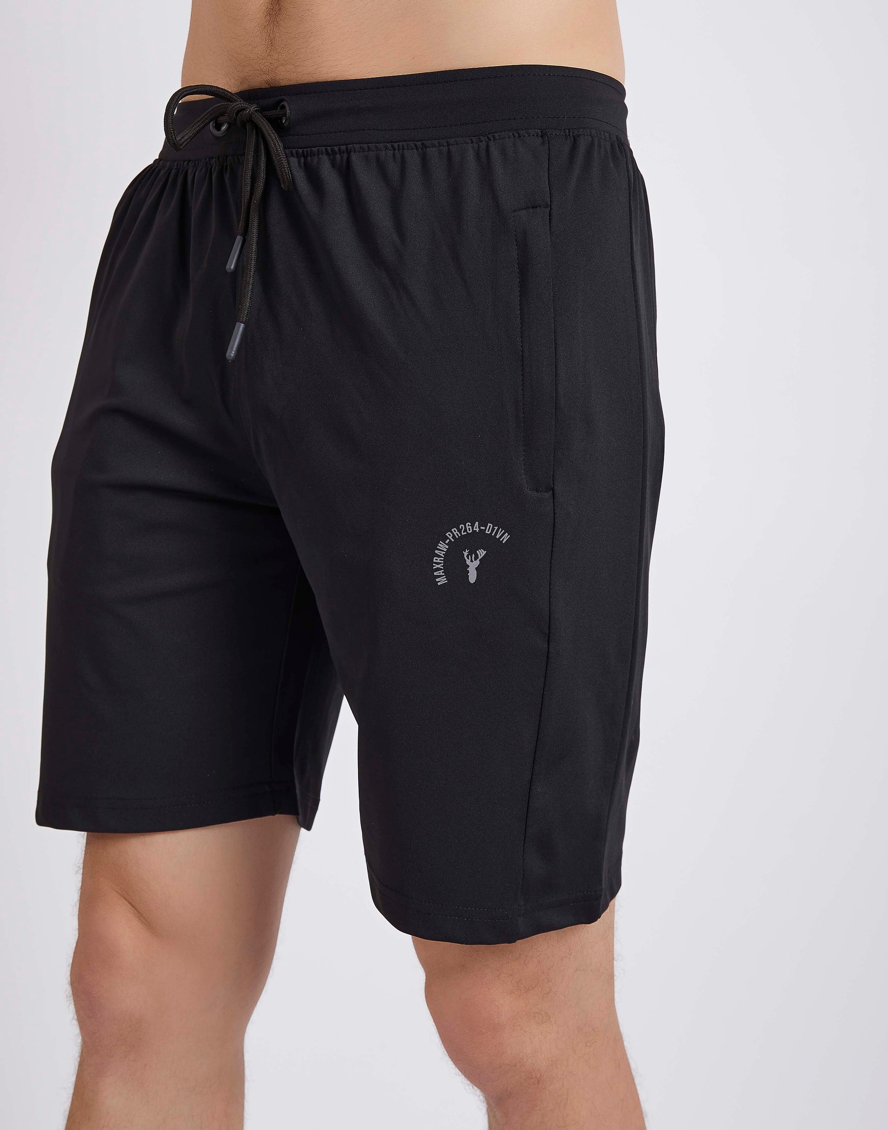 Sports Shorts Typographic Black