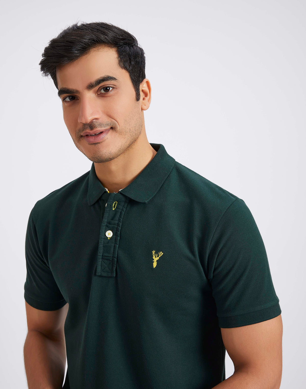 Slim Fit Pique Polo T-shirt - Bottle Green