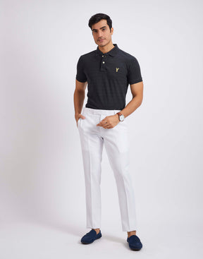 Slim Fit Pique Polo T-shirt - Anthra