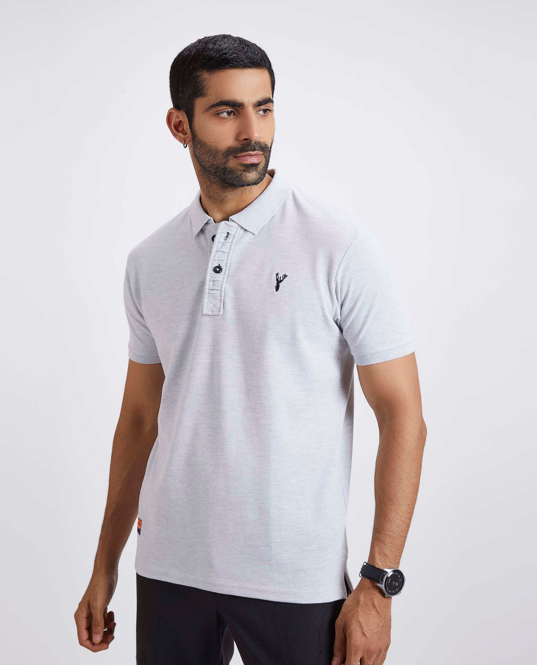 Slim Fit Pique Polo T-shirt - Ecru