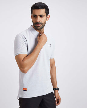 Slim Fit Pique Polo T-shirt - Ecru