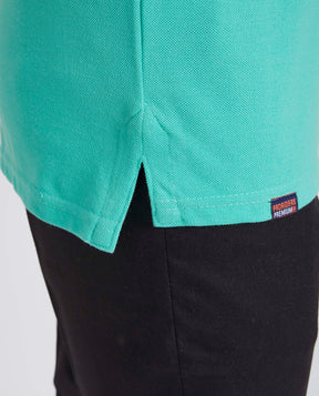 Slim Fit Pique Polo T-shirt - Aqua