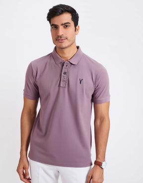 Slim Fit Pique Polo T-shirt - Onion