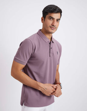 Slim Fit Pique Polo T-shirt - Onion