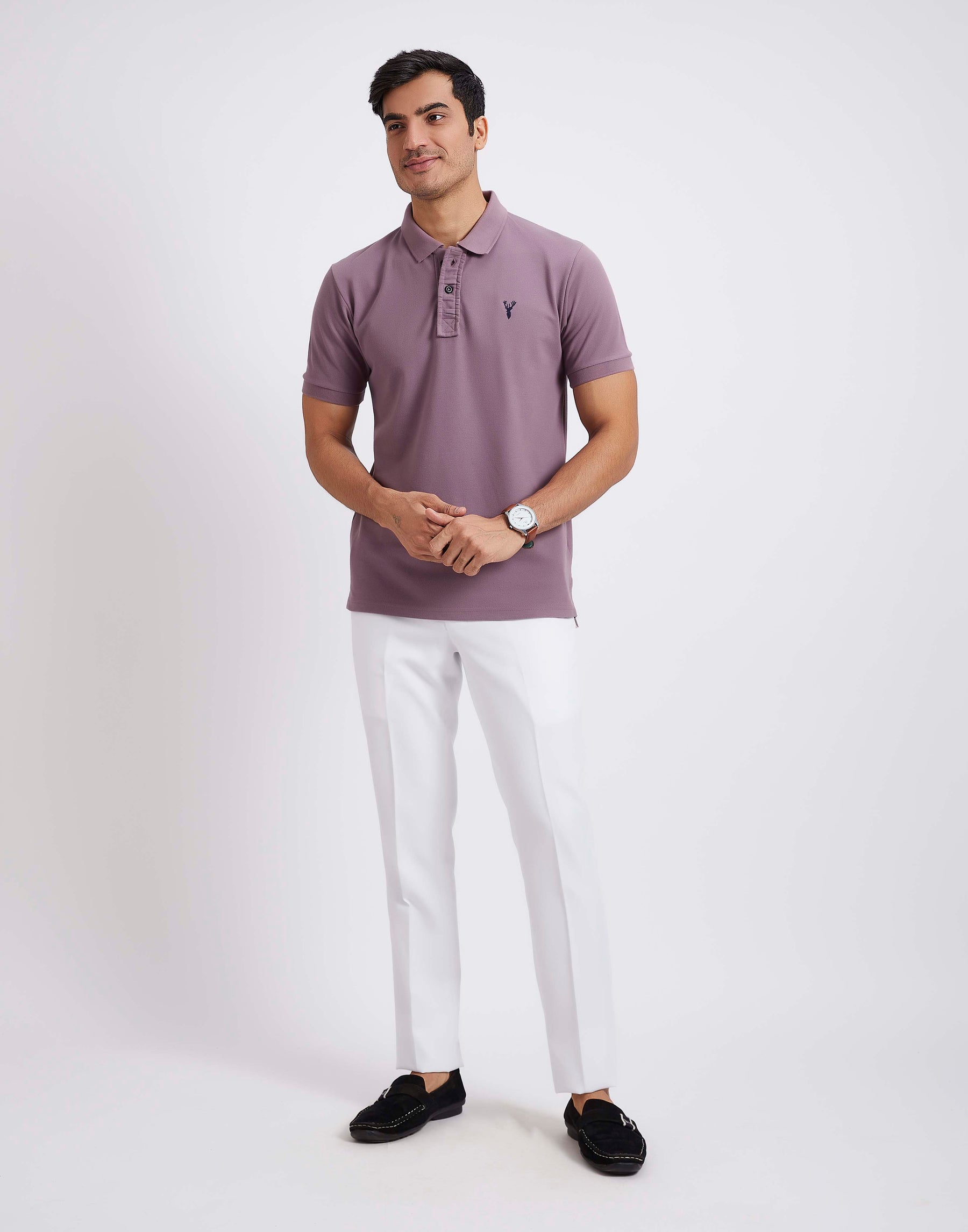 Slim Fit Pique Polo T-shirt - Onion