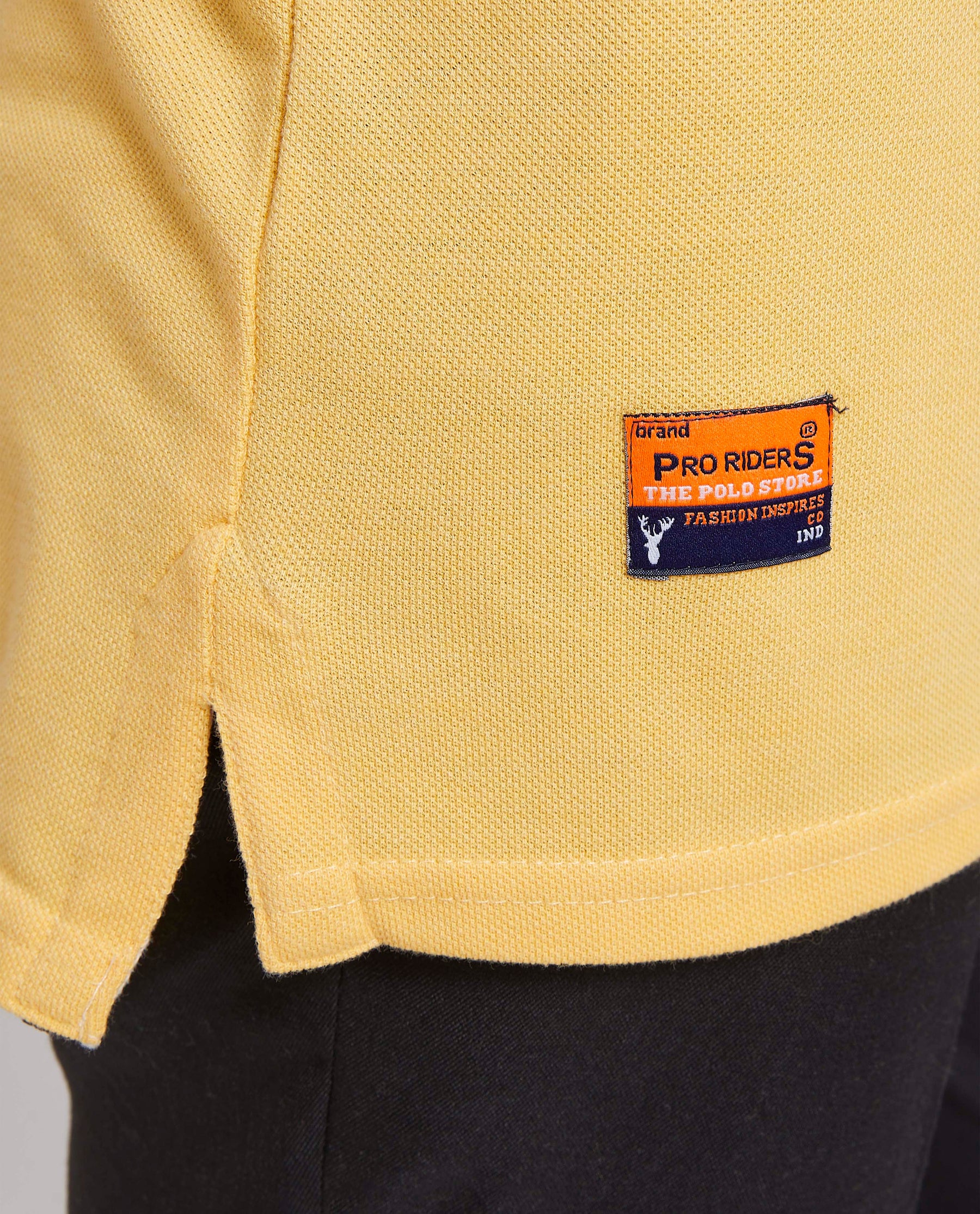 Slim Fit Pique Polo T-shirt - Yellow