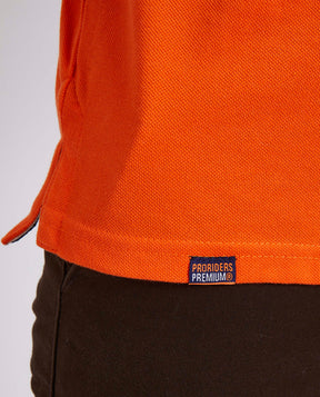 Slim Fit Pique Polo T-shirt - Dark Orange