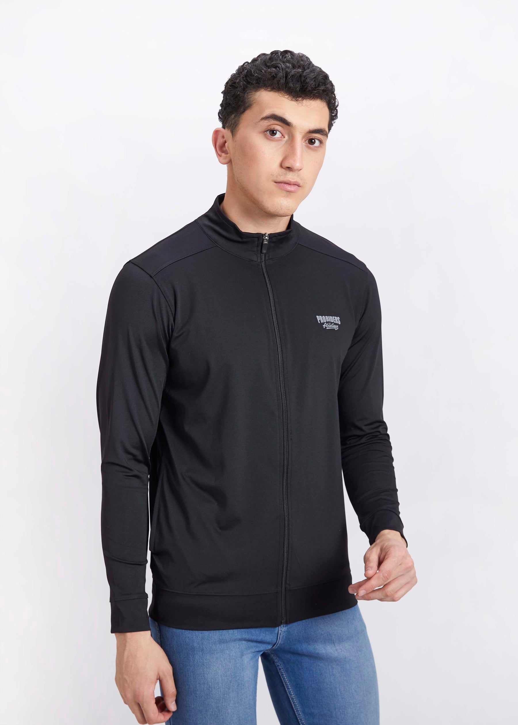 Micro Dri-Fit Solid Gym/Biker Jacket