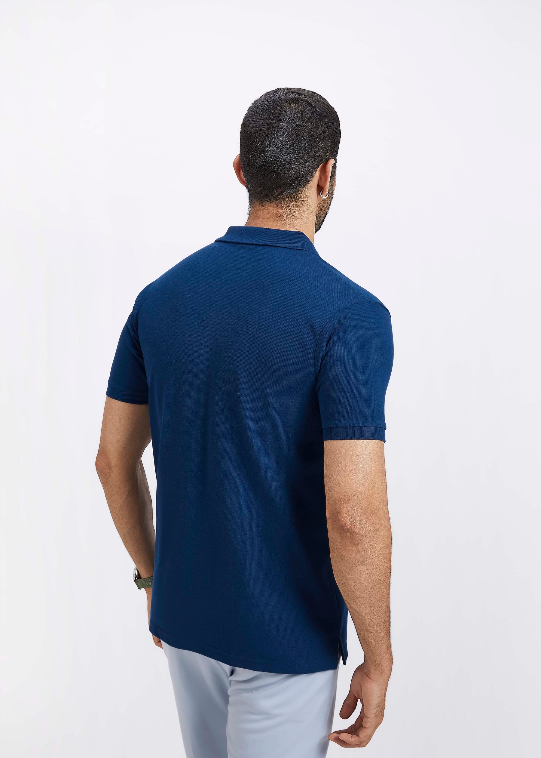 Men's Polo T-Shirt with Pocket - Air Force