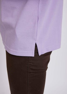 Men's Polo T-Shirt with Pocket - Lavender