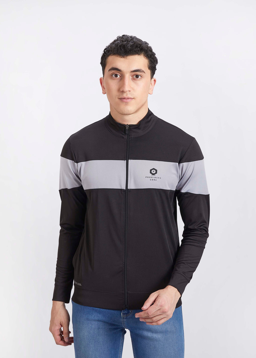Micro Dri-Fit Color Block Gym/Biker Jacket
