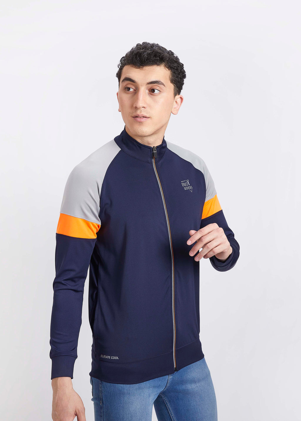 Micro Dri-Fit Solid Gym/Biker Jacket
