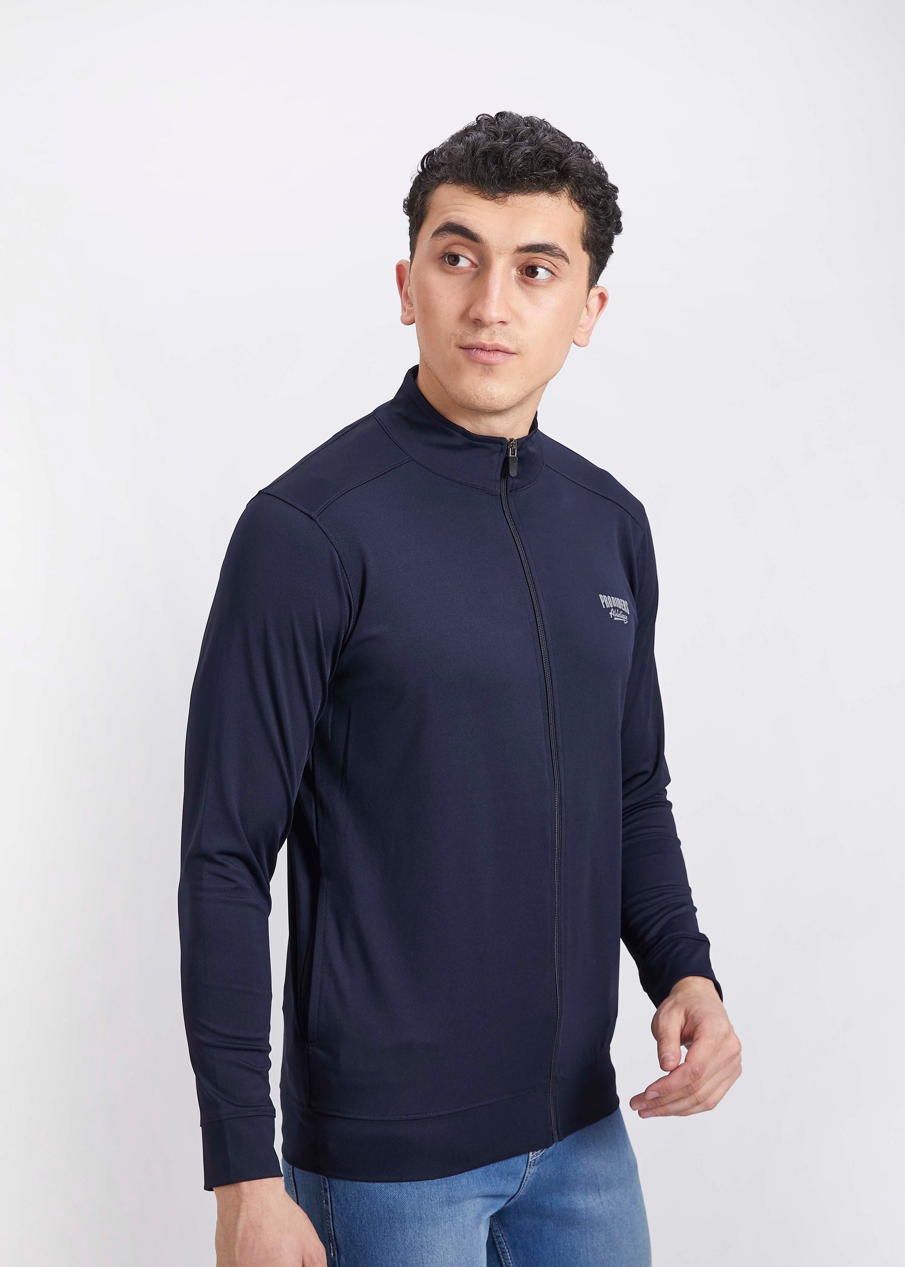 Micro Dri-Fit Solid Gym/Biker Jacket