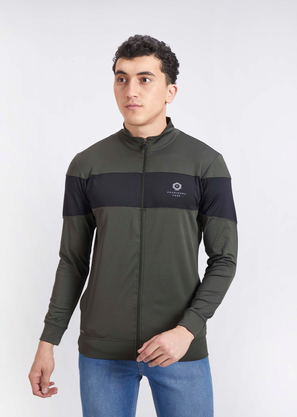 Micro Dri-Fit Color Block Gym/Biker Jacket