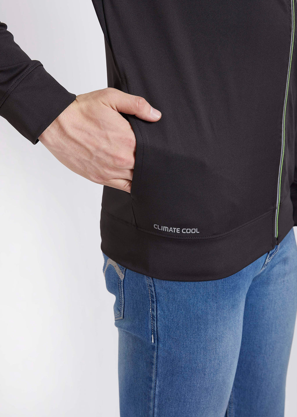 Micro Dri-Fit Solid Gym/Biker Jacket