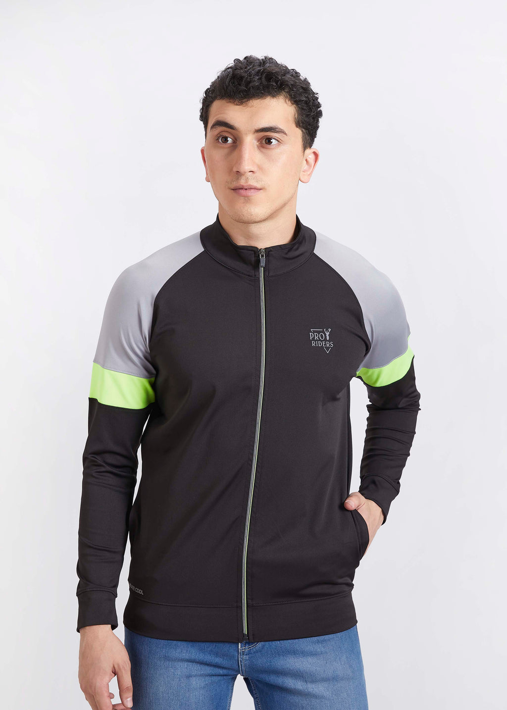 Micro Dri-Fit Solid Gym/Biker Jacket
