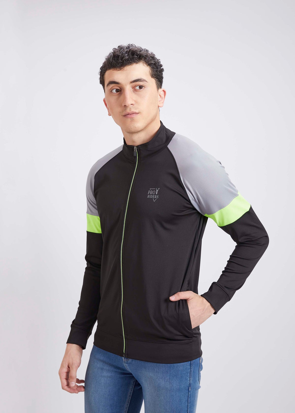 Micro Dri-Fit Solid Gym/Biker Jacket