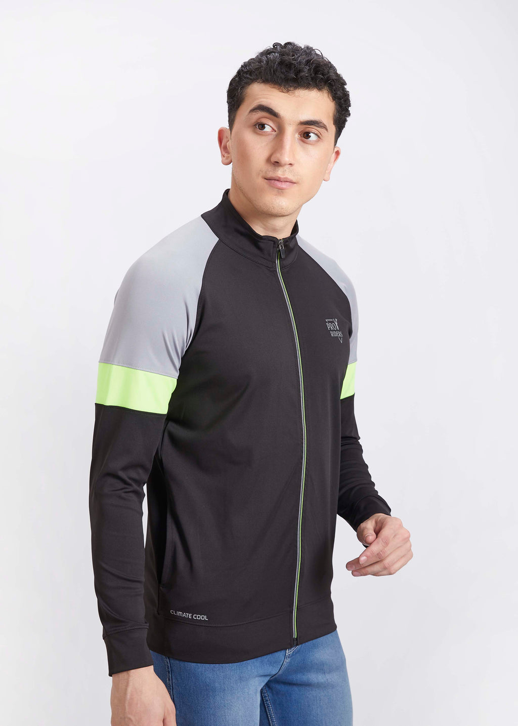 Micro Dri-Fit Solid Gym/Biker Jacket
