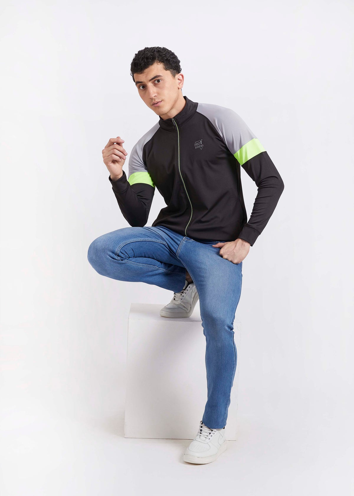 Micro Dri-Fit Solid Gym/Biker Jacket