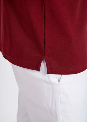 Men's Polo T-Shirt with Pocket  - Wine