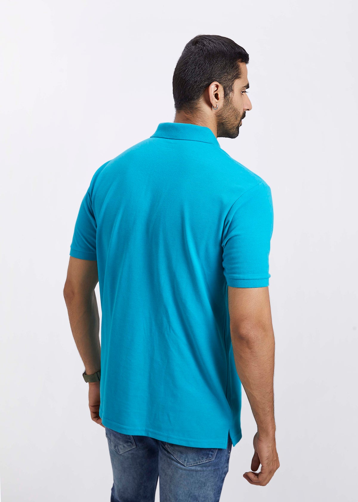 Men's Polo T-Shirt with Pocket- Sea Green