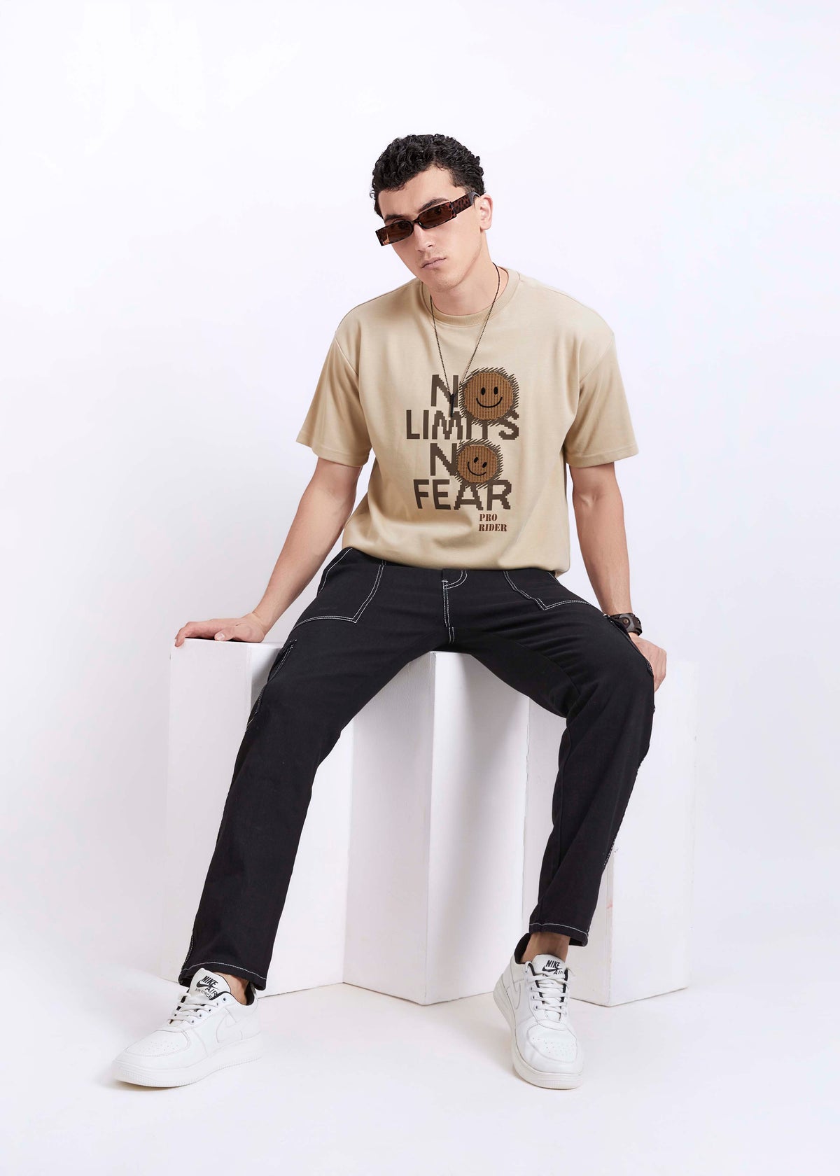 Oversized T-shirt Beige