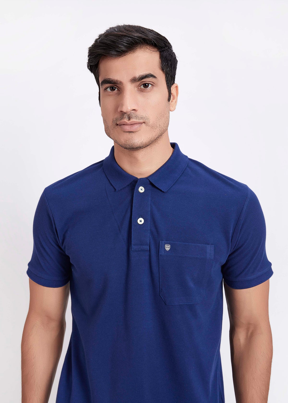 Men's Polo T-Shirt with Pocket - Dark Blue