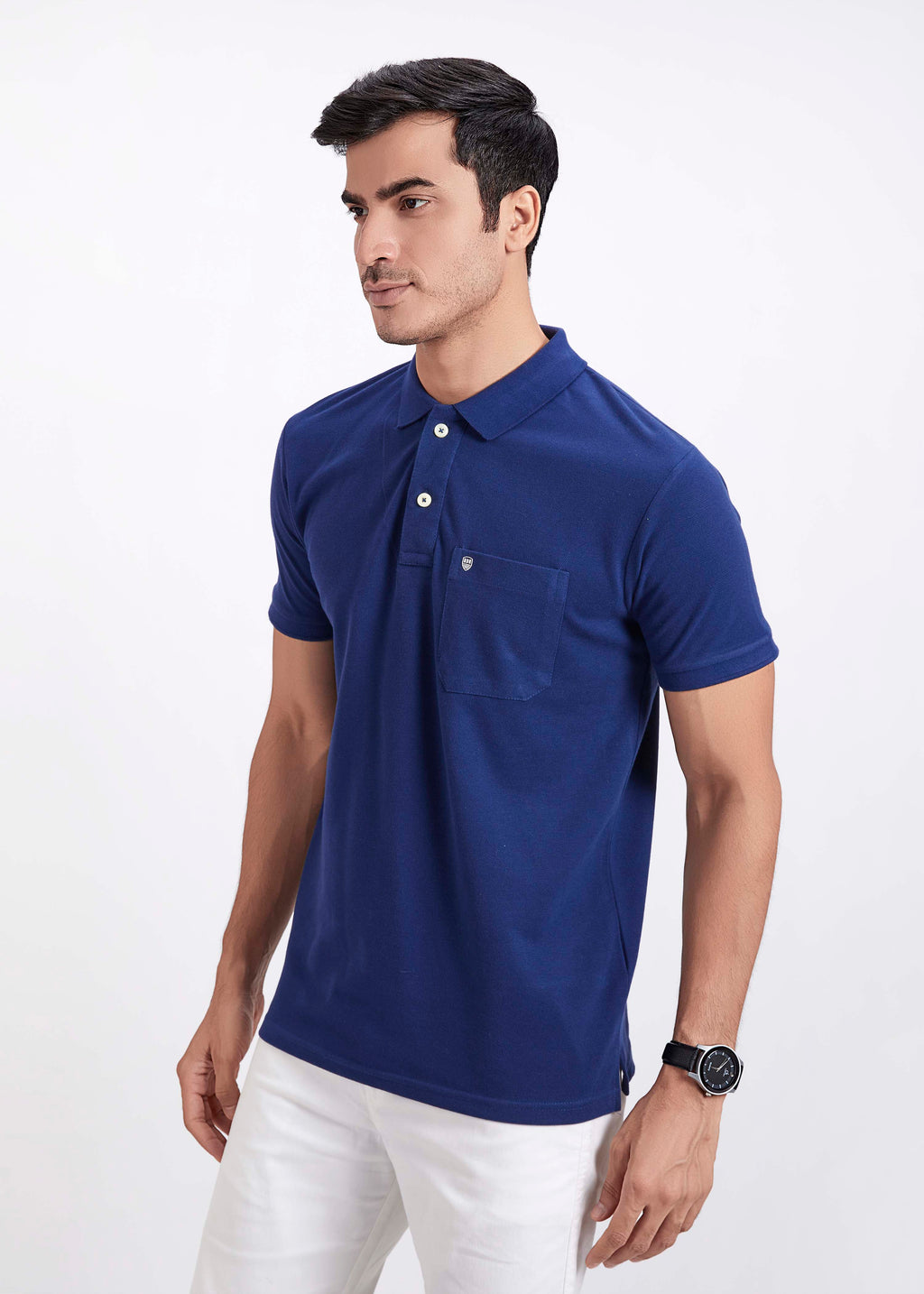 Basic Polo with Pocket - Dark Blue