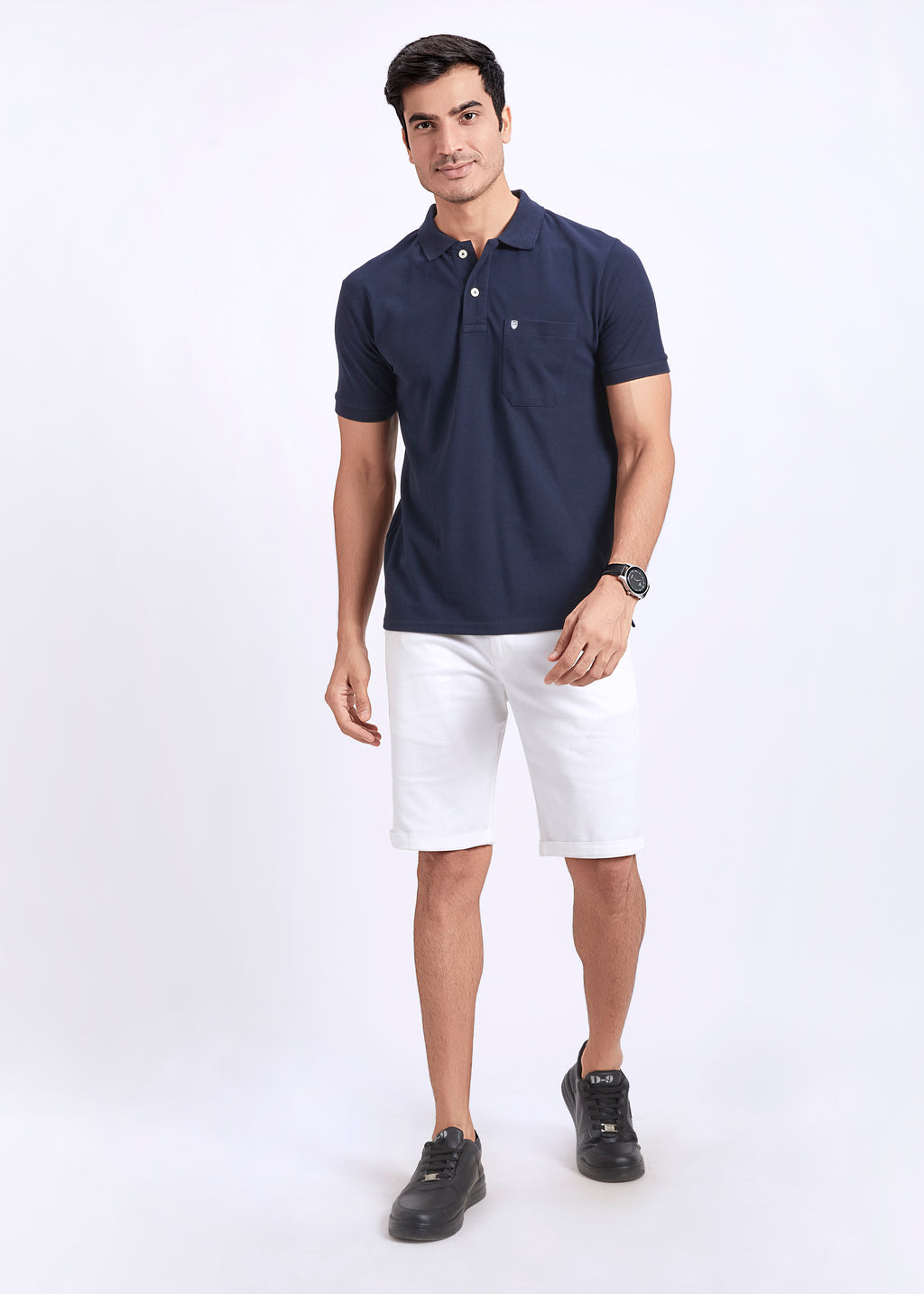 Men's Polo with Pocket - Navy