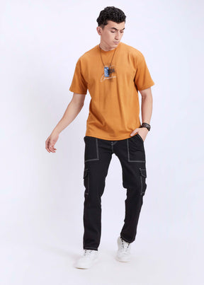 Oversized T-shirt Brown