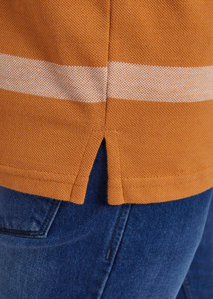 Full Sleeves Striped Polo T-Shirt With Pocket