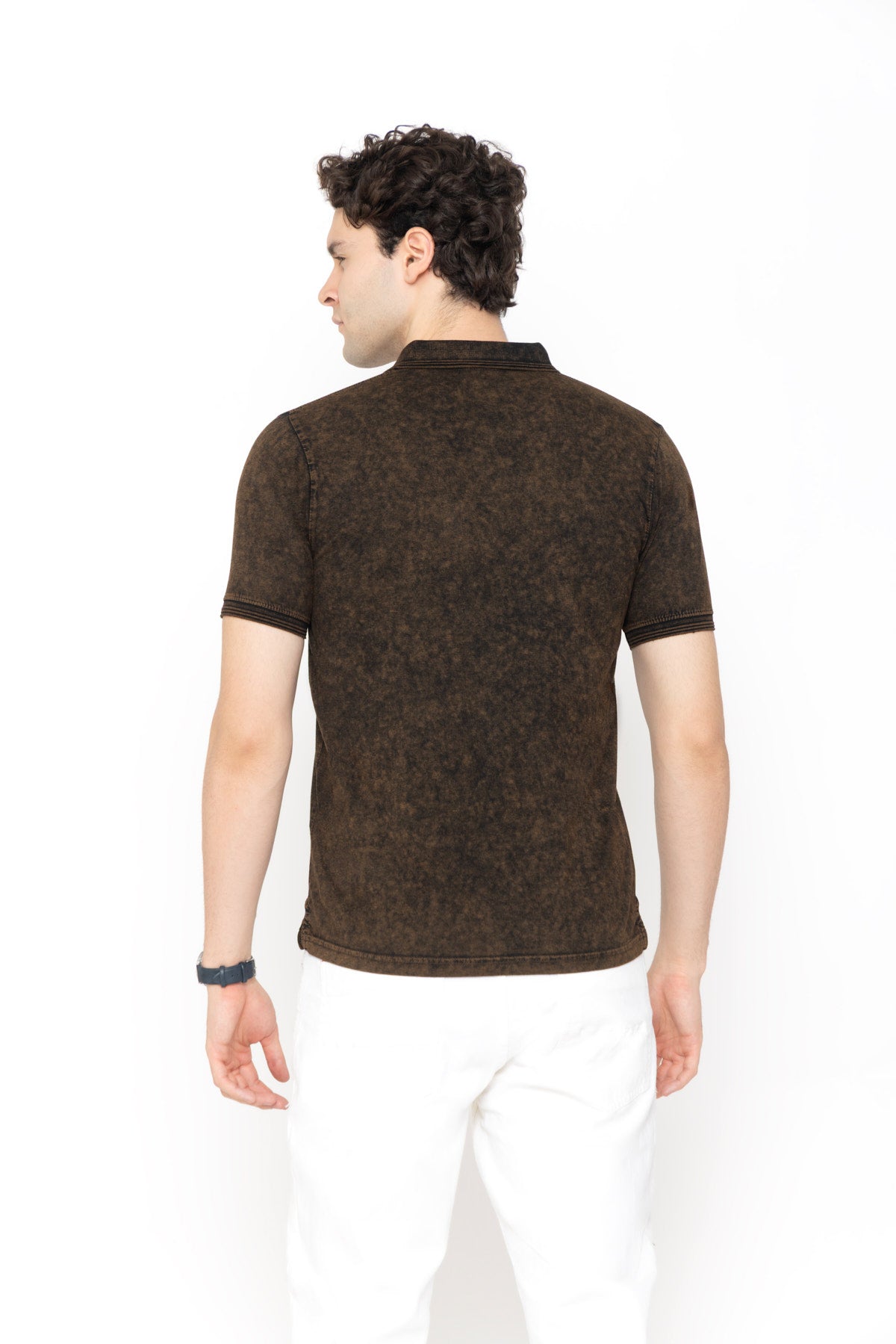 Tie-Dye Polo - Olive