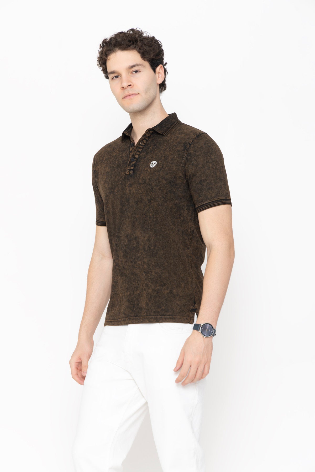 Tie-Dye Polo - Olive
