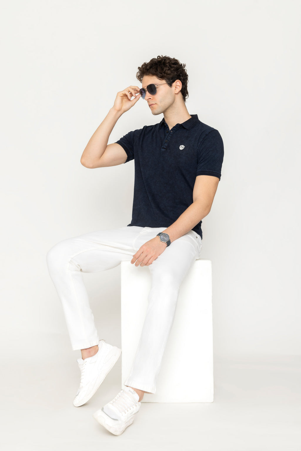 Tie-Dye Polo - Denim