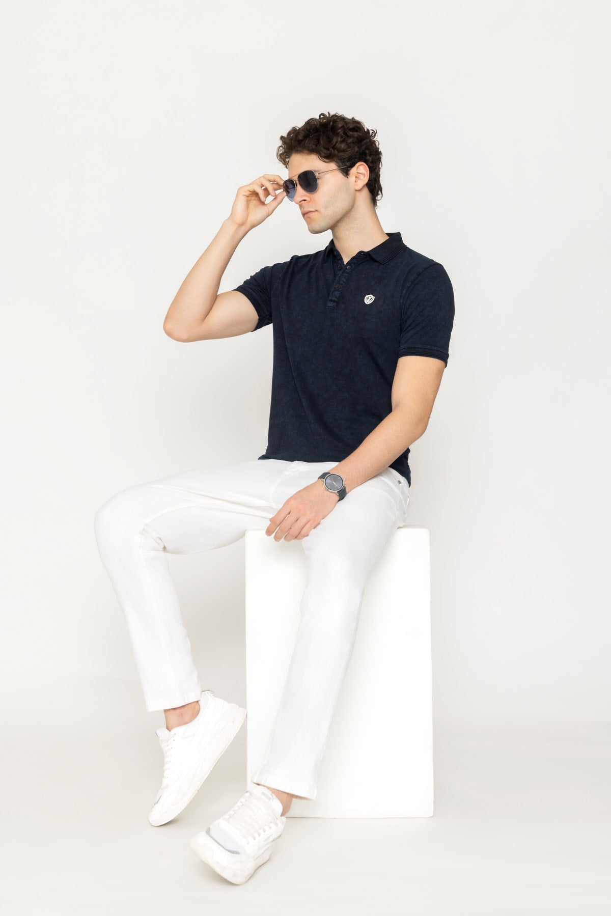 Tie-Dye Polo - Denim