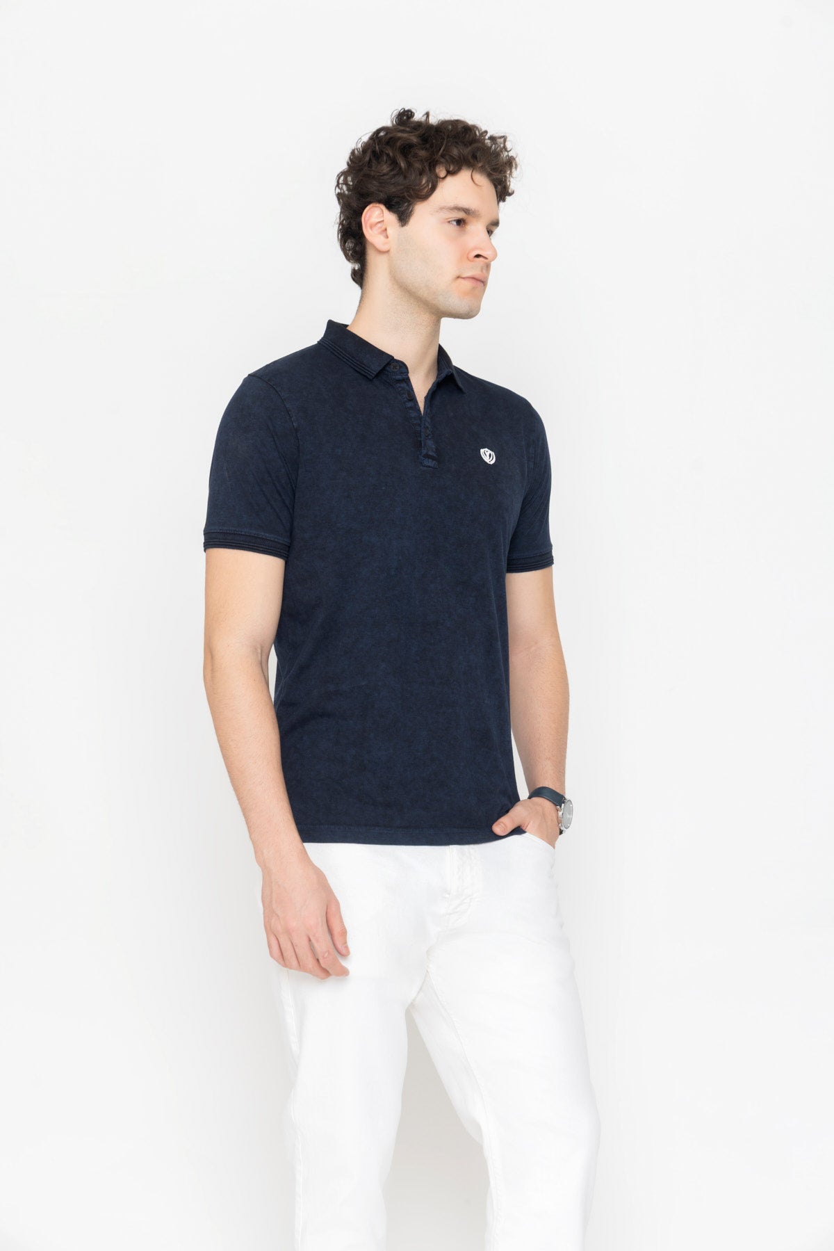 Tie-Dye Polo - Denim