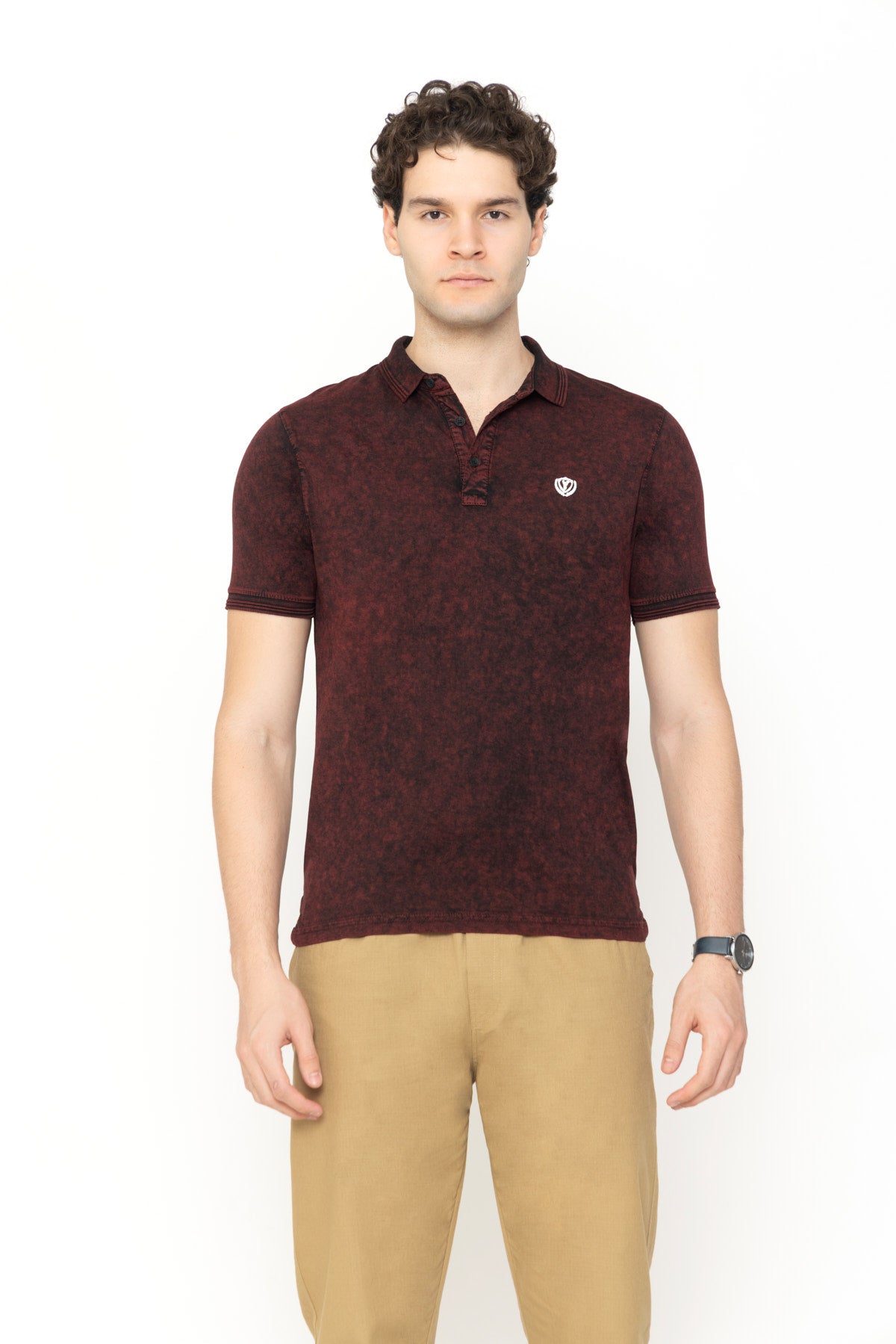 Tie-Dye Polo - Wine