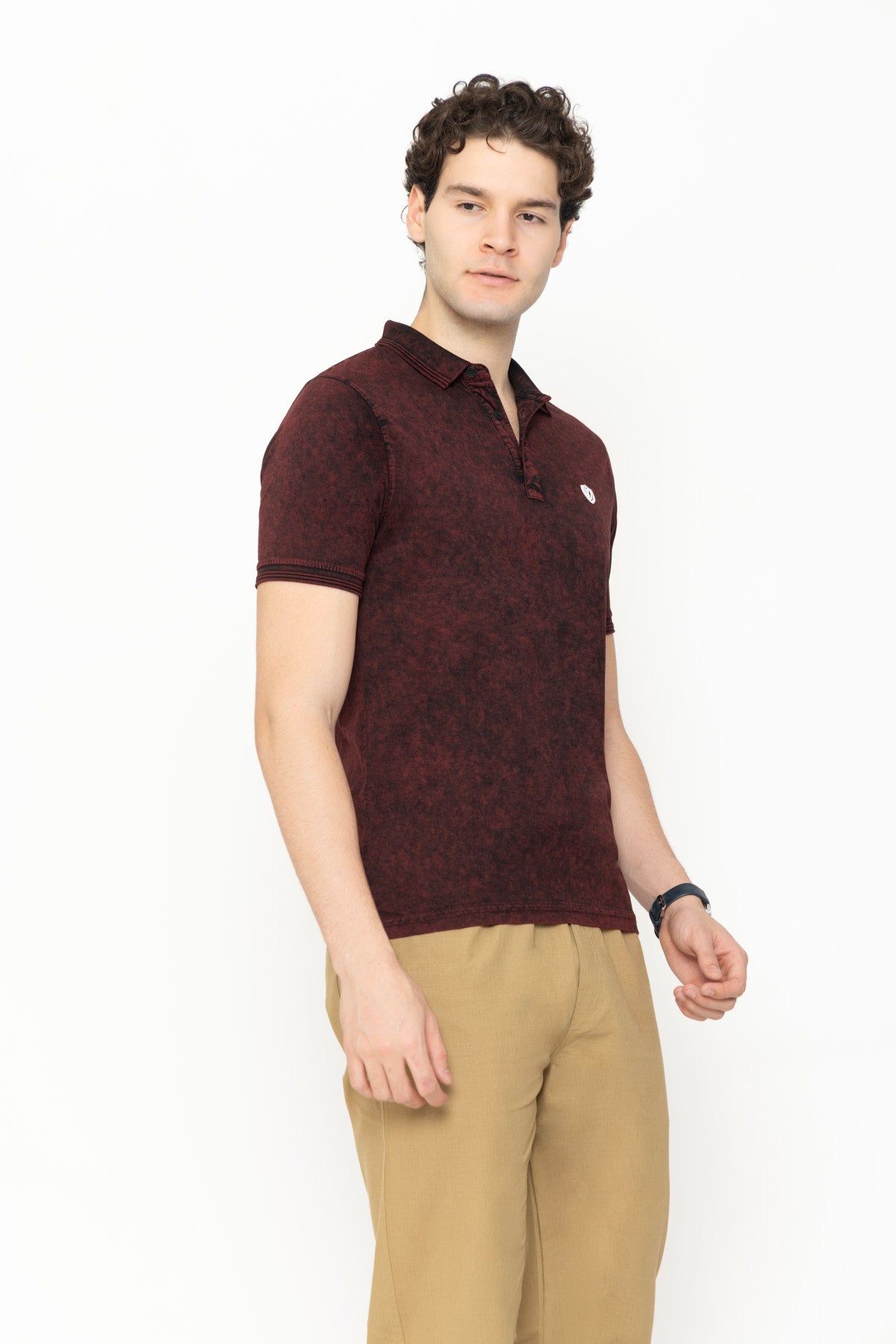 Tie-Dye Polo - Wine