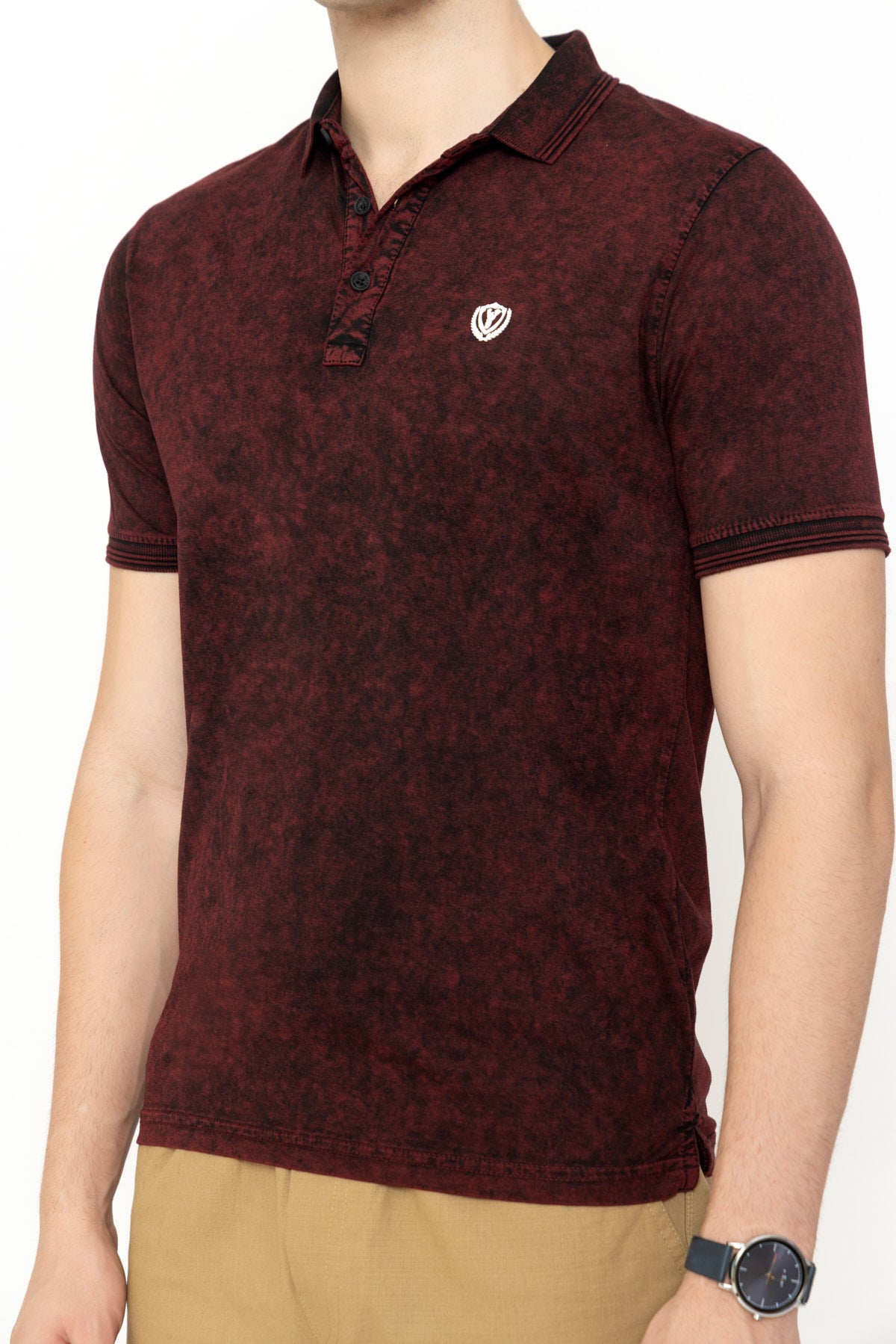 Tie-Dye Polo - Wine